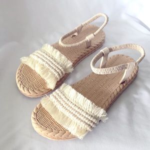 Boho Tassel Sandals - Size 8.5